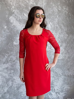 Платье-футляр красное | 6334343