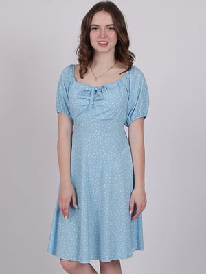 Платье А-силуэта голубое | 6334582