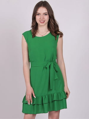 Платье А-силуэта зеленое | 6334663