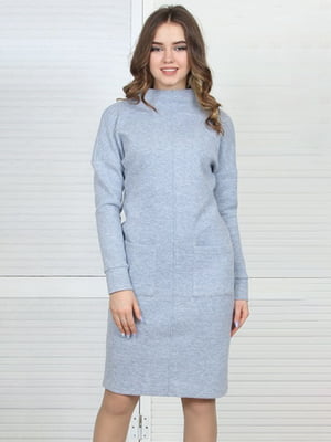 Платье-свитер голубое | 6397490