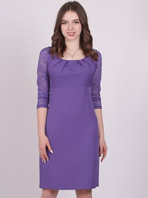 Платье А-силуэта фиолетовое | 6397584