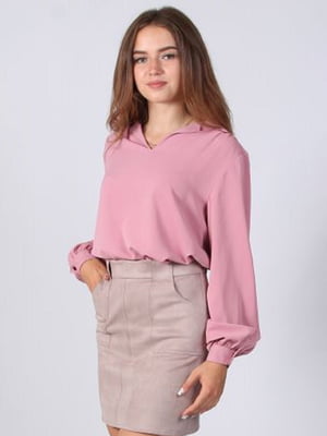 Блуза попелясто-рожева | 6397814