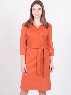 Сукня А-силуету теракотового кольору | 6398027