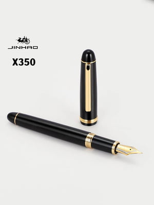 Металлическая перьевая ручка черная (экстра-тонкое (EF)) | 6399527