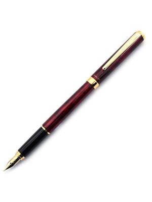 Перьевая ручка красная в металлическом корпусе (тонкое (F)) | 6399541