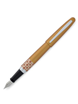 Перьевая ручка оранжевая в металлическом корпусе (среднее (M)) | 6399574
