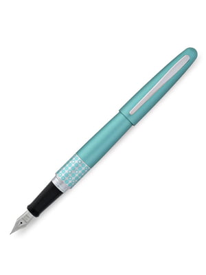 Перьевая ручка голубая в металлическом корпусе (среднее (M)) | 6399575
