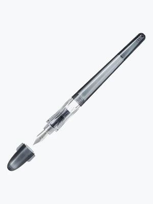Перьевая ручка полупрозрачная черная с китайским пером (золотое, экстра-тонкое (EF) | 6399667