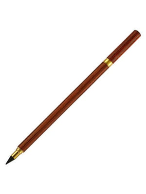Деревянный «вечный» карандаш с колпачком (коричневый) | 6399676