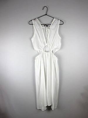 Сукня А-силуету з вирізами біла | 6399091