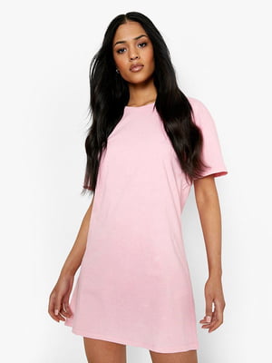 Сукня-футболка рожева | 6399467