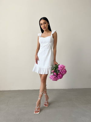 Платье А-силуэта белое | 6398534