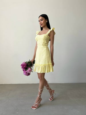 Сукня А-силуету жовта | 6398535
