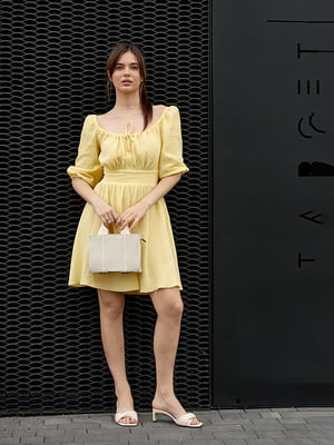 Сукня А-силуету жовта | 6401361