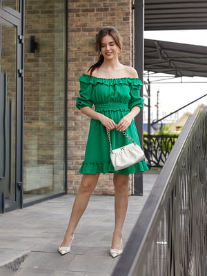 Платье А-силуэта зеленое | 6401366