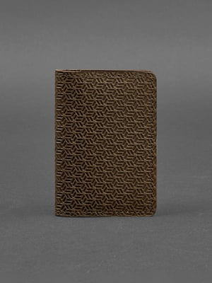 Чоловічий шкіряний кард-кейс (візитниця) темно-коричневий карбон | 6401921