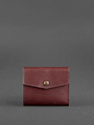 Шкіряний гаманець бордовий  | 6402128