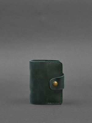 Шкіряний кард-кейс (Книжечка) зелений | 6402149