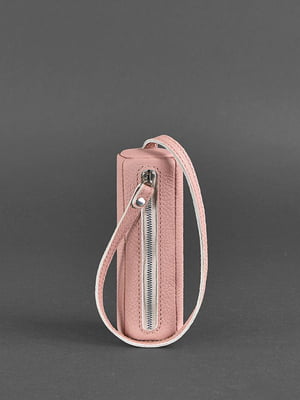 Шкіряна ключниця-тубус XL рожево-пудрова | 6402245