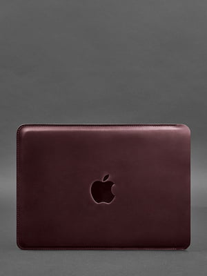 Шкіряний чохол для MacBook 13" бордовий  | 6402525