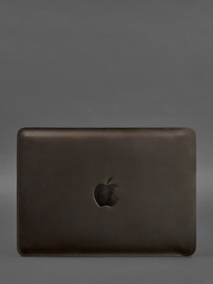 Шкіряний чохол для MacBook 15/16 темно-коричневий | 6402584