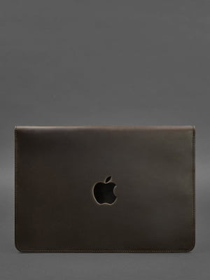 Шкіряний чохол-конверт на магнітах для MacBook Air / Pro 13 '' темно-коричневий | 6402593