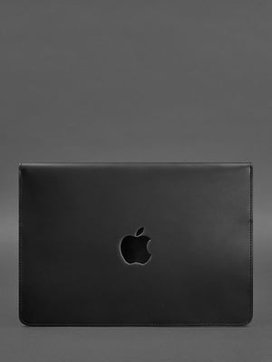 Шкіряний чохол-конверт на магнітах для MacBook 13 чорний  | 6402594