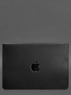 Шкіряний чохол-конверт на магнітах для MacBook 16" чорний  | 6402630