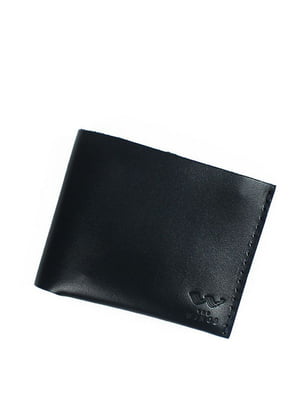 Шкіряний гаманець Mini з монетницею чорний | 6402709