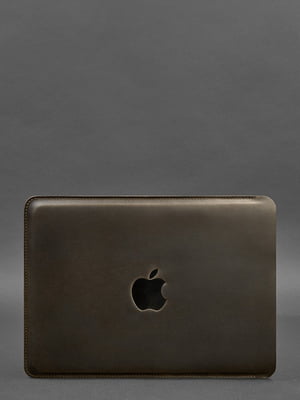 Шкіряний чохол для MacBook 14" темно-коричневий | 6403148