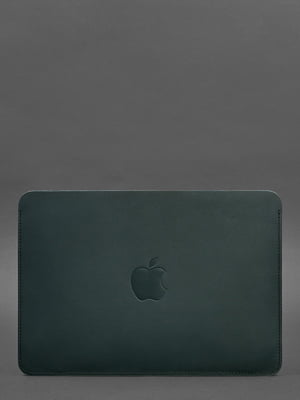 Чохол із натуральної шкіри для MacBook 13" зелений краст | 6403267