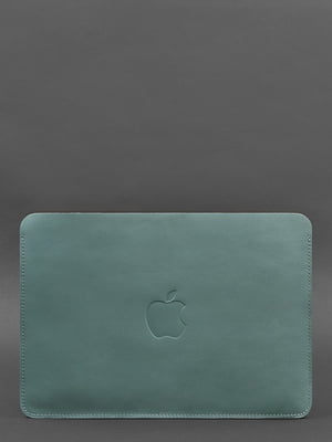Чохол із натуральної шкіридля MacBook 13" бірюзовий | 6403270