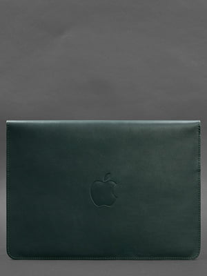 Шкіряний чохол-конверт на магнітах для MacBook 16" зелений | 6403274