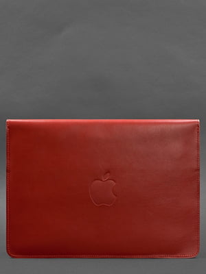 Шкіряний чохол-конверт на магнітах для MacBook 16" червоний | 6403277