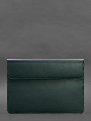 Шкіряний чохол-конверт на магнітах для MacBook 13 зелений | 6403282