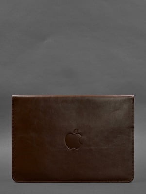 Шкіряний чохол-конверт на магнітах для MacBook 14 бордовий | 6403319