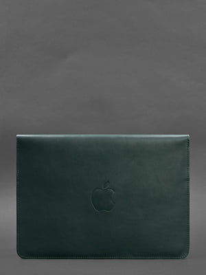 Шкіряний чохол-конверт на магнітах для MacBook 14 зелений | 6403321