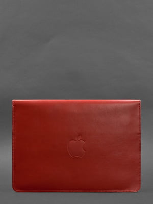 Шкіряний чохол-конверт на магнітах для MacBook 14 червоний | 6403323