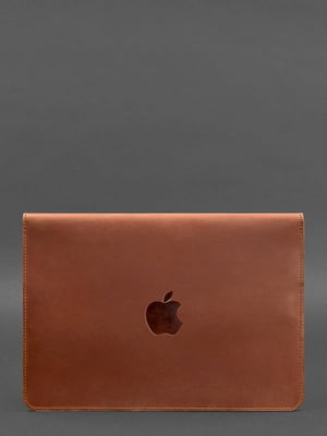 Шкіряний чохол-конверт на магнітах для MacBook 14 світло-коричневий  | 6403325