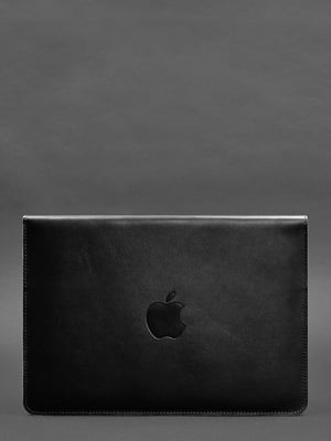 Шкіряний чохол-конверт на магнітах для MacBook 14 чорний | 6403329