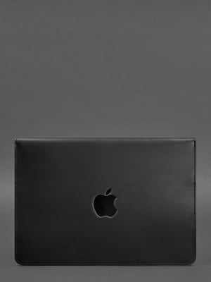 Шкіряний чохол-конверт на магнітах для MacBook 14 чорний | 6403330