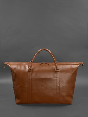 Шкіряна дорожня сумка світло-коричнева Краст | 6403398