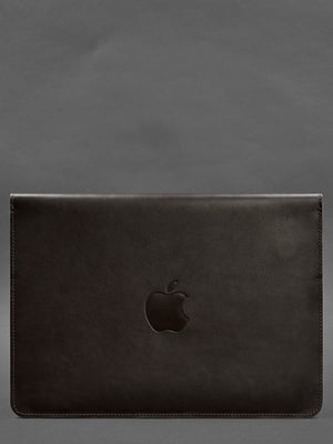 Шкіряний чохол-конверт на магнітах для MacBook 16" коричневий | 6403406