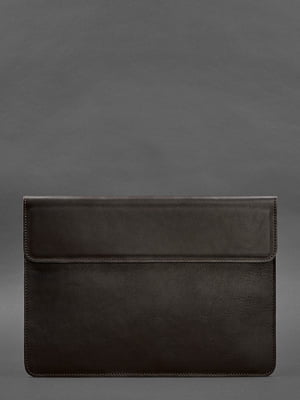 Шкіряний чохол-конверт на магнітах для MacBook 13 темно-коричневий | 6403408