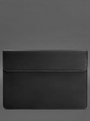Шкіряний чохол-конверт на магнітах для ноутбука універсальний чорний | 6403731