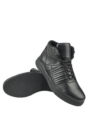 Кроссовки кожаные черные | 6416844