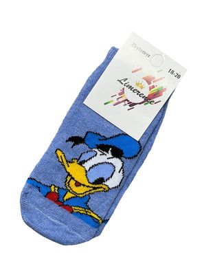 Шкарпетки блакитні з принтом | 6420705