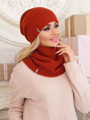 Комплект «Жаклин»: шапка и шарф-хомут | 6421553