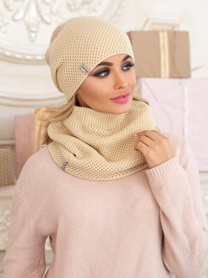 Комплект «Жаклин» : шапка и шарф-хомут | 6421556