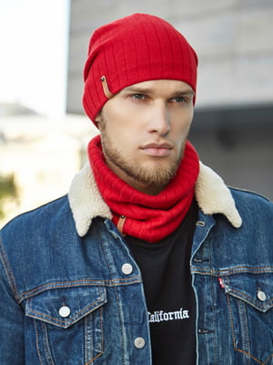 Чоловічий комплект «Реал»: шапка та шарф-хомут | 6421890